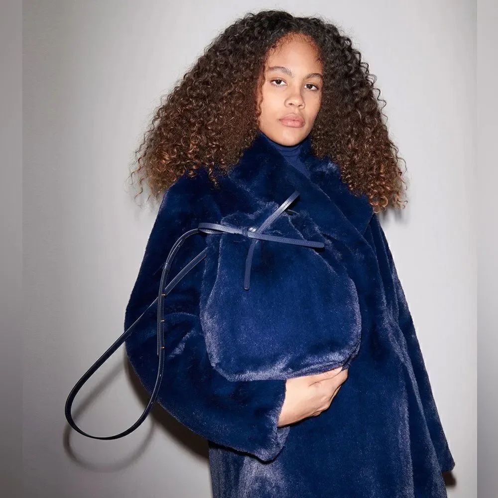 Mansur Gavriel Faux Fur Bucket Bag NWT
